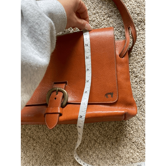 Women's Genuine Leather with Suede Upper Front Belt Buckle Crossbody - Picture 3 of 9